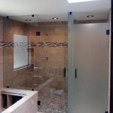 Shower door specialty glass 03 frameless etched dallas